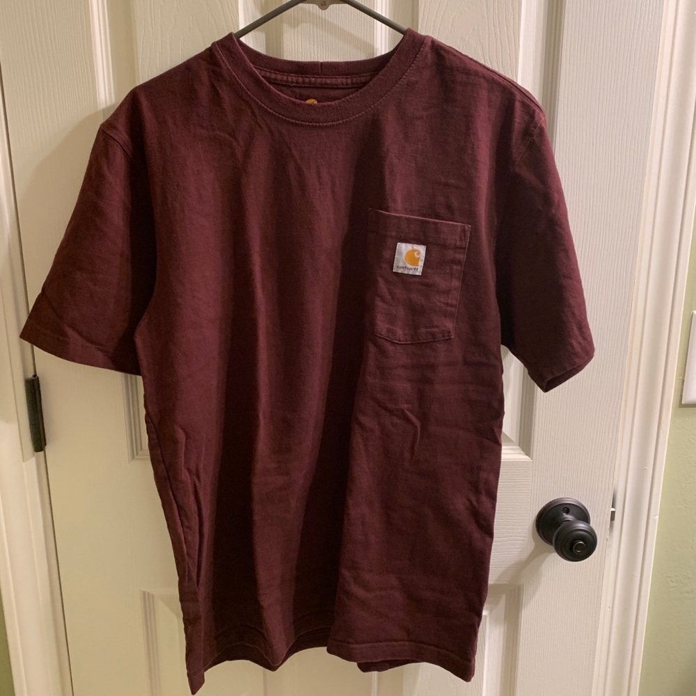 Carhartt K87 T-Shirt Original Fit Medium Burgundy